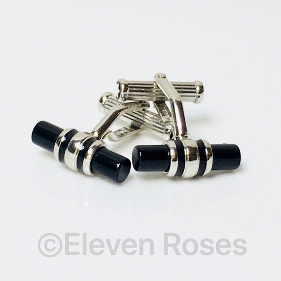 Montblanc Black Onyx Bar Cufflinks - Picture 6 of 6